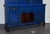 Antique Victorian Vibrant Blue Hand-Painted Kitchen Cupboard For Sale - Image 3 of 18