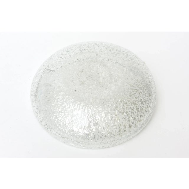 Silver Vintage Murano Seguso Silver Foil Aventurine Chunky Glass Bowl For Sale - Image 8 of 9