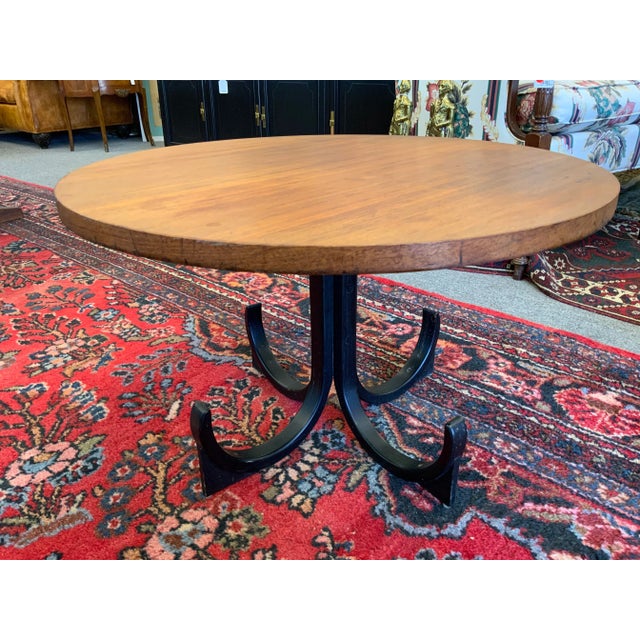 Wood Mid-Century Modern Round Wooden Side Table For Sale - Image 7 of 7