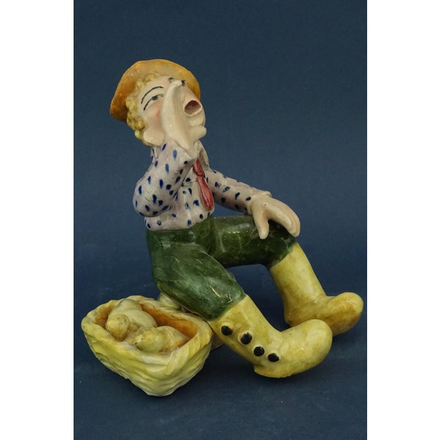 20th Century Ceramic Salesman Sculpture by Anzengruber for Carraresi and Lucchesi, Italy For Sale - Image 9 of 18