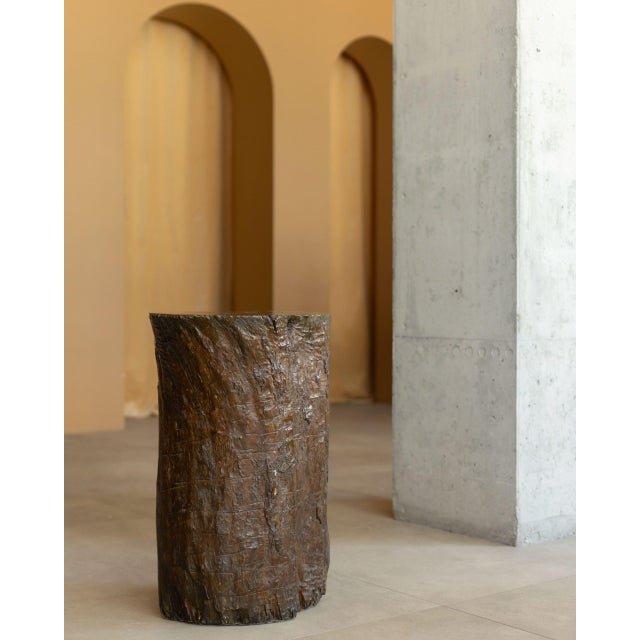 Sculptural wooden table from Italy Unique interior accent Dimensions: 64 cm - height 41 cm - depth 31 cm - width