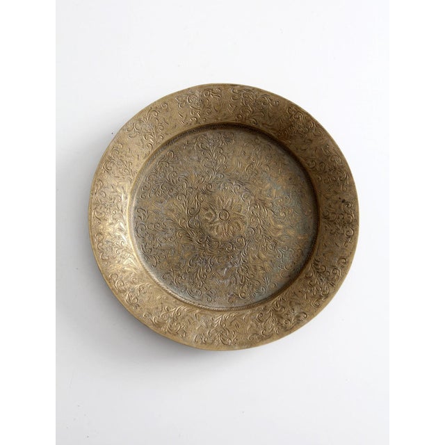 Mid 20th Century Vintage Engraved Brass Plate For Sale - Image 5 of 8