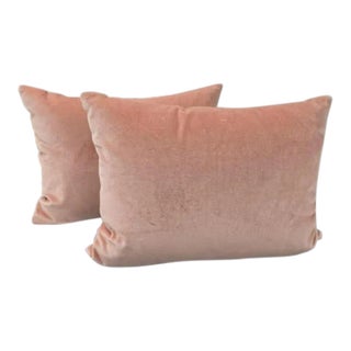 Pair of Velvet Petal Pillows With Inserts For Sale