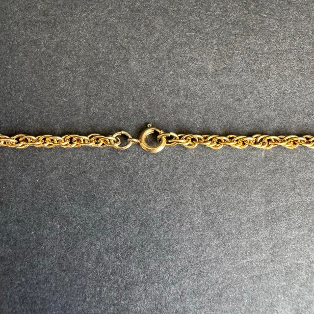 Metal Vintage Gold Coin Necklace Bicentennial 1776-1976 Rope Chain Estate Jewelry For Sale - Image 7 of 8