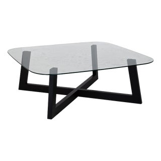 Occa Coffee Table in Clear Glass with Black Frame from BoConcept For Sale