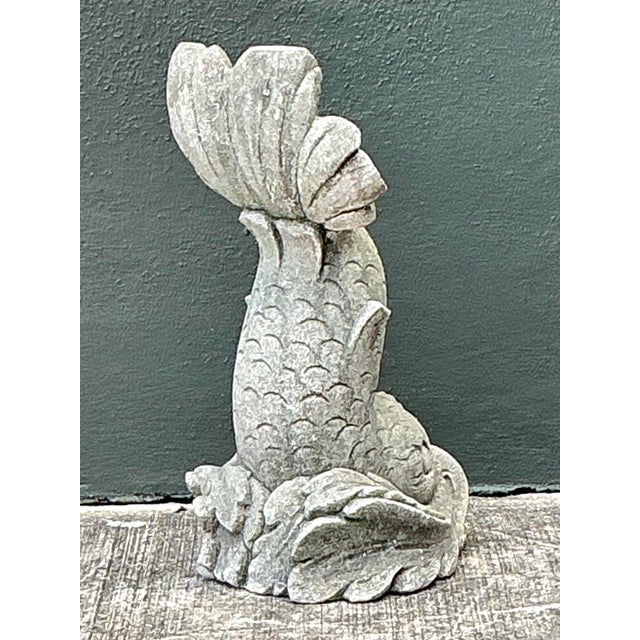 Vintage Cast Concrete Dolphin For Sale - Image 10 of 12