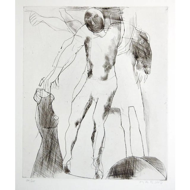 Jugglers V - Original Etching by Marino Marini - 1969 1969 For Sale - Image 4 of 4