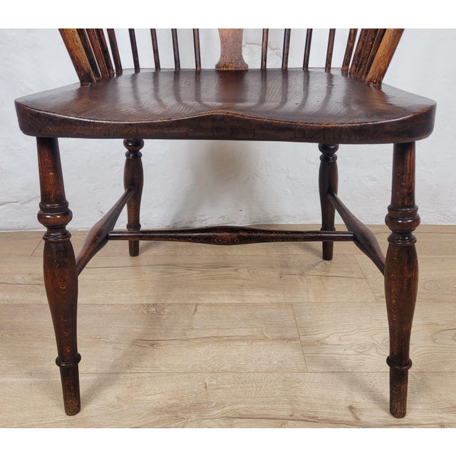 Georgian High Back Windsor Armchair, Thames Valley, 1850s For Sale - Image 9 of 17