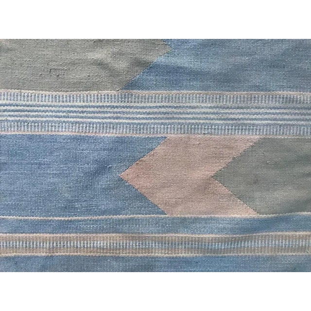 Textile Vintage Indian Flat-Woven Rug, 1980s For Sale - Image 7 of 10