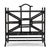 Regency Style Black & Gilt Tole Faux Bamboo Magazine Rack For Sale - Image 4 of 5