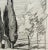 Early 20th Century Small Antique Charcoal Landscape Drawing of "Cemetiere D'Argilliers" With Mat. Signed by French Artist Maurice De Lambert. For Sale - Image 4 of 6