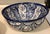 Vintage Mexican Talavera Hand-Painted Blue & White Ceramic Serving Bowl For Sale - Image 10 of 12