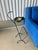 Mid-Century Modern 1960s Mid Century Modern Iron Frame Smoking Stand W / Pottery Ashtray & Mag Rack For Sale - Image 3 of 7
