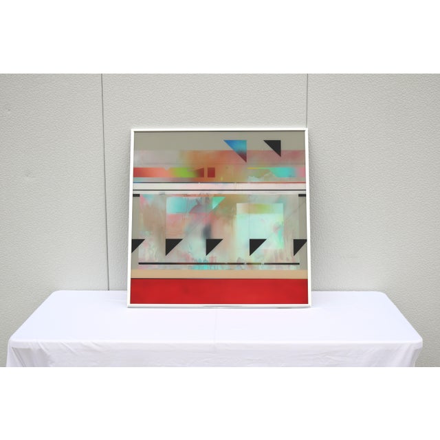 Contemporary 1988 Richard Hammond Flight-1 Abstract Expressionism Artwork Enamel on Plexiglass For Sale - Image 3 of 18