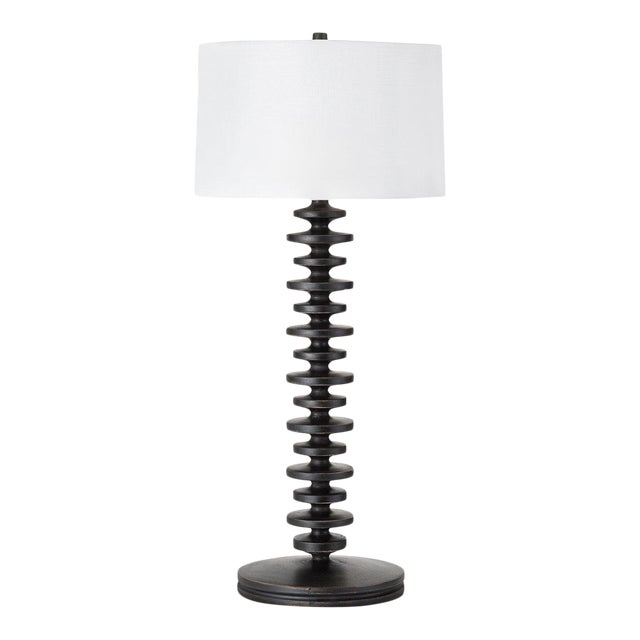 Regina Andrew Fishbone Buffet Table Lamp in Ebony For Sale