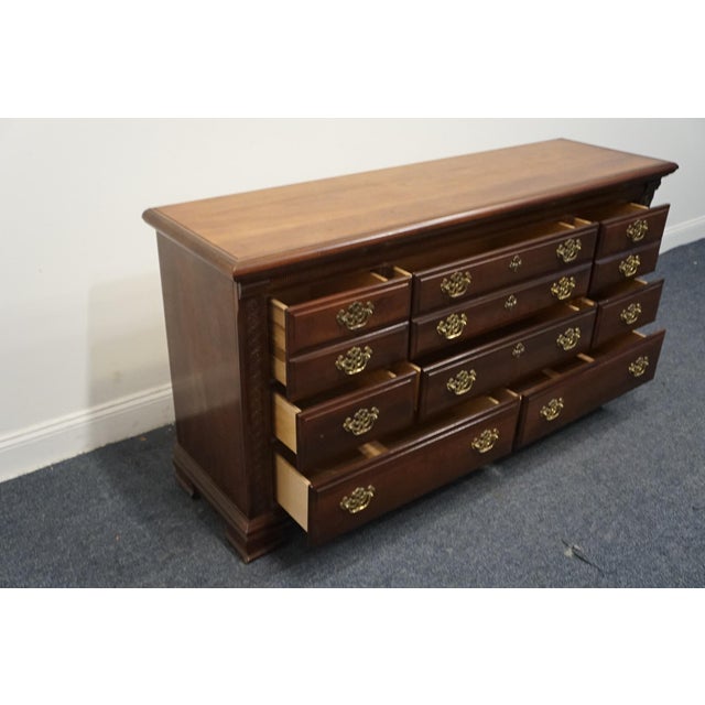 Vaughan Bassett Traditional Chippendale Style 63" Triple Dresser 30-002 For Sale In Kansas City - Image 6 of 14
