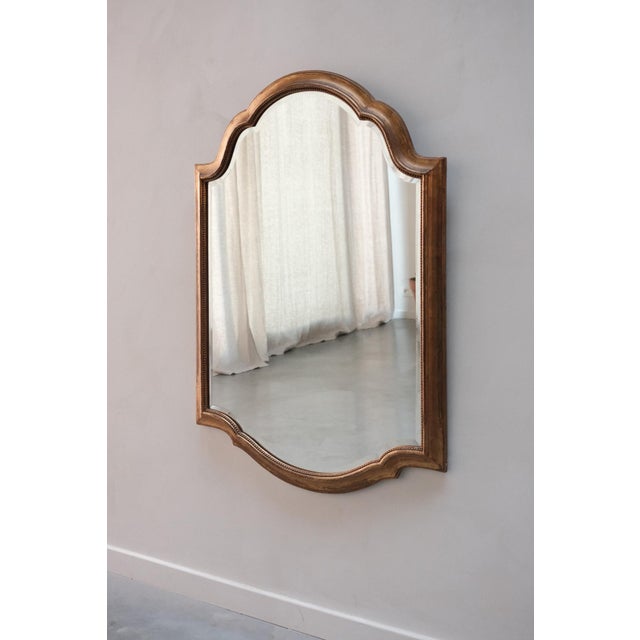 Wood Large French Wall Mirror in Wood For Sale - Image 7 of 7