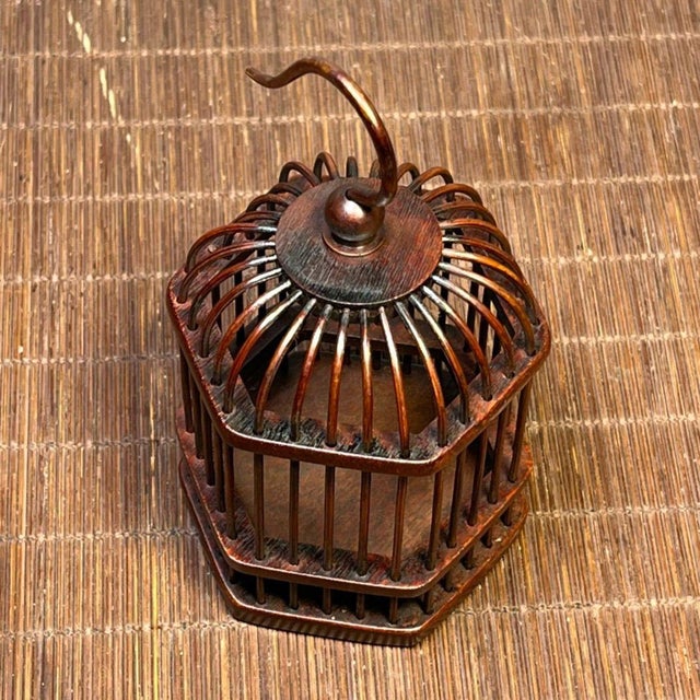 Traditional Vintage Huanghuali Wood Miniature Cricket Cage For Sale - Image 3 of 10