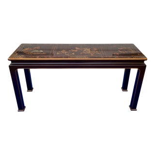 Henredon Chinoiserie Hand-Painted Console Table For Sale