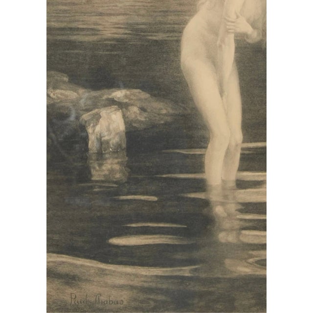 Figurative "Baigneuse Au Crepuscule" Photogravure Print After Paul Emile Chabas For Sale - Image 3 of 14