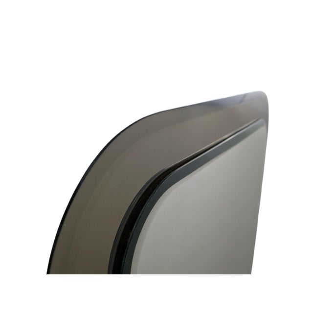 Vintage Wall Mirror in Clear and Smoked Glass, 1970s For Sale - Image 4 of 9