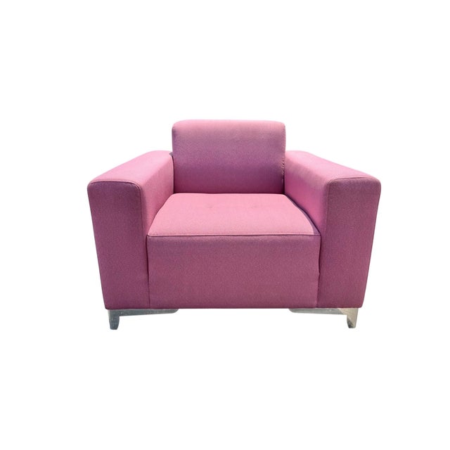 Early 21st Century Modern Thayer Coggin Pink Club Chairs - Set of 2 For Sale - Image 5 of 9