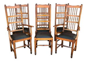 Luigi Lovato Spindle Back Dining Chairs - Set of 6