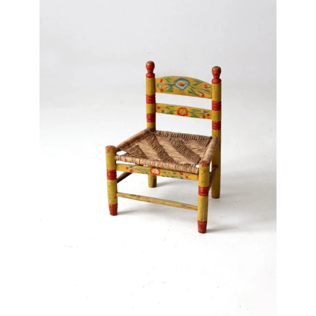 Vintage Mexican Folk Art Children's Chair For Sale - Image 12 of 12
