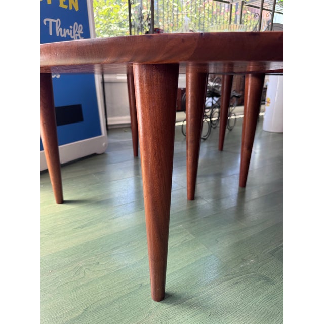 1990s David Levy Hardwood Creations Modular 3-Pc Puzzle Coffee Table Sapele Padauk For Sale - Image 10 of 12