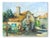 Liliane Paumier French Village Street Scene, Cottage and Garden For Sale