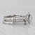 1.20ctw Leo Diamond Halo Engagement Ring Contoured Wedding Band 14k White Gold, Size 6 For Sale - Image 9 of 10