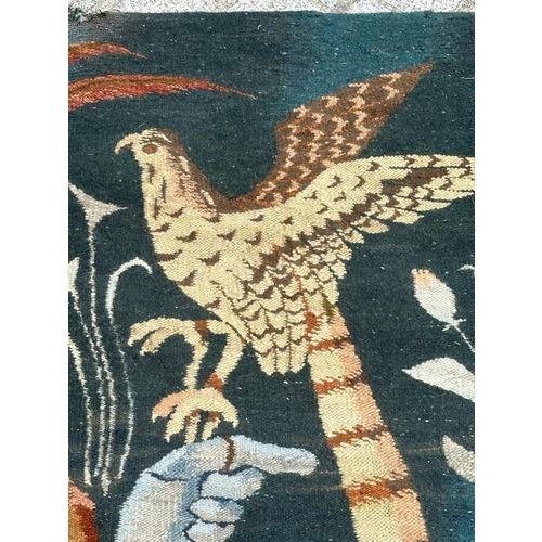 1940s Vintage Polish Medieval Aubusson Handwoven Tapestry, 1940s For Sale - Image 5 of 18
