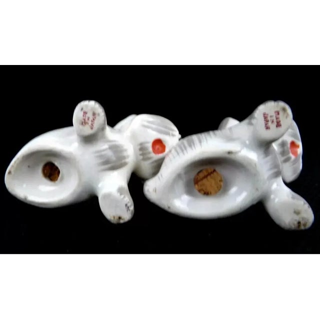 1950s 1950s Hand Painted Dog Scottie Scottish or Westie West Highland White Terrier Ceramic Salt & Pepper Shakers For Sale - Image 5 of 8