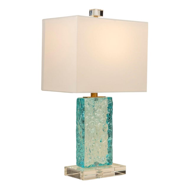 Azure Aqua Accent Lamp For Sale