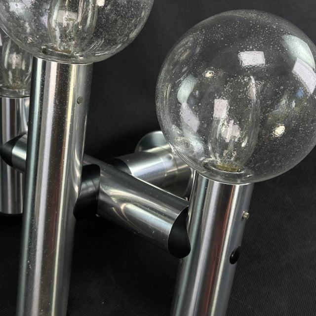 Silver Aluminium Wall Lamps by JT Kalmar, 1970s, Set of 2 For Sale - Image 8 of 11