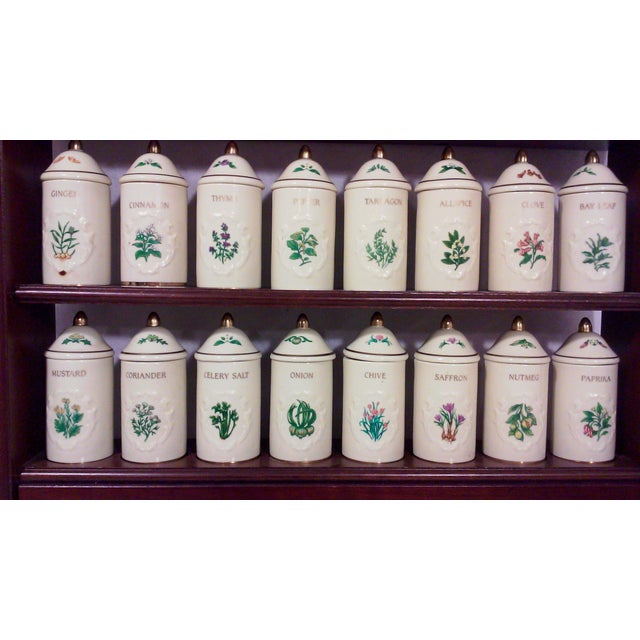 Lenox Porcelain Spice Jars with Wall Spice Rack Set of 24 Chairish
