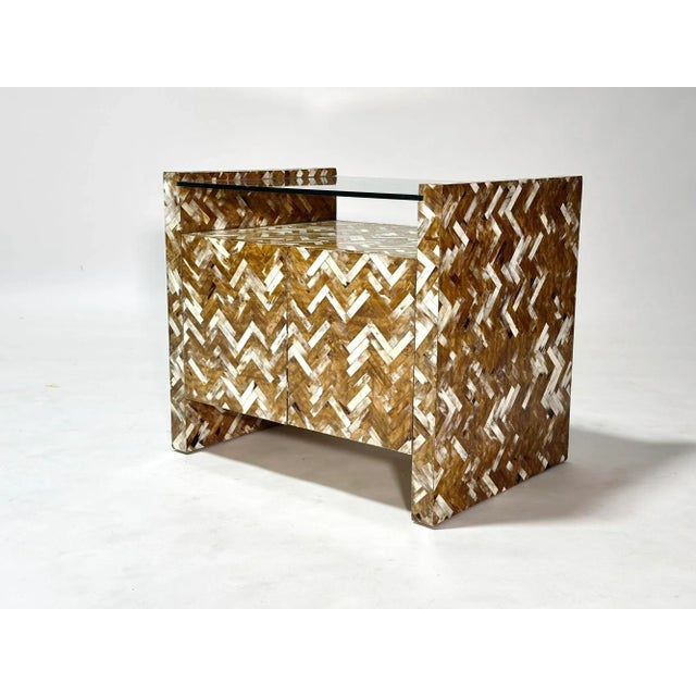 1970s Enrique Garcel Tessellated Horn Side/End Table, 1970 For Sale - Image 5 of 8