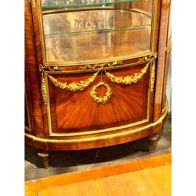 19th Century 19th C. French Louis XVI Linke Manner Vitrine For Sale - Image 5 of 9