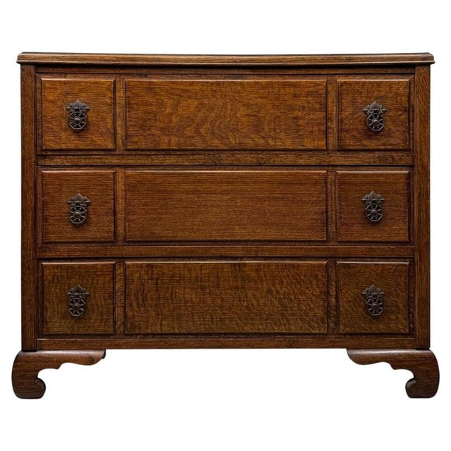 Antique 20th Century Oak Chest of Drawers For Sale - Image 12 of 12