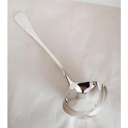 A fine english sterling silver soup or punch ladle by the renowned sheffield silversmiths atkin brothers, dating to 1929....