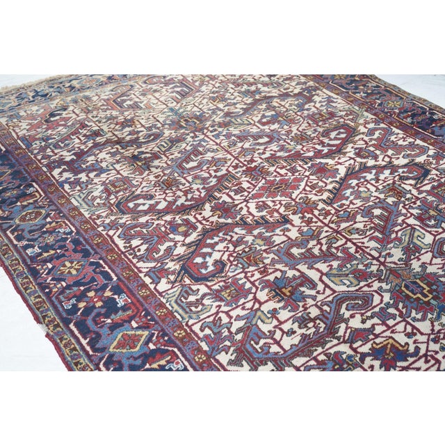 19th Century Vintage Heriz Rug 7'4'' X 10'5'' For Sale - Image 5 of 11