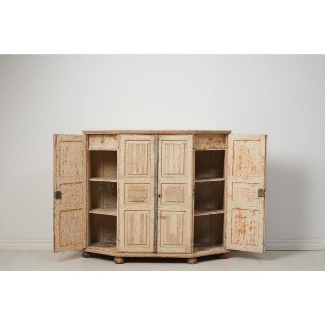 Antique Northern Swedish Gustavian Style Country Pine Sideboard For Sale - Image 5 of 14