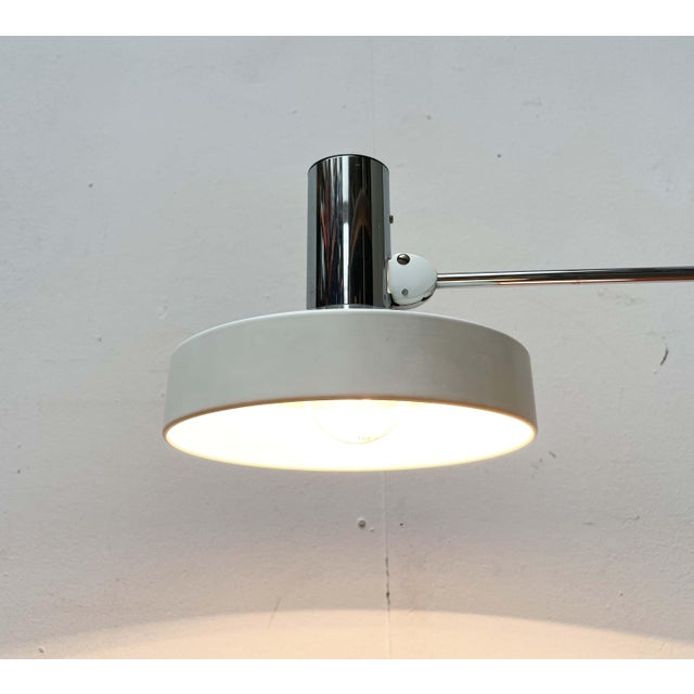Mid-Century Modern German Minimalist White and Chrome Table Lamp from Kaiser Leuchten, 1960s For Sale - Image 10 of 18