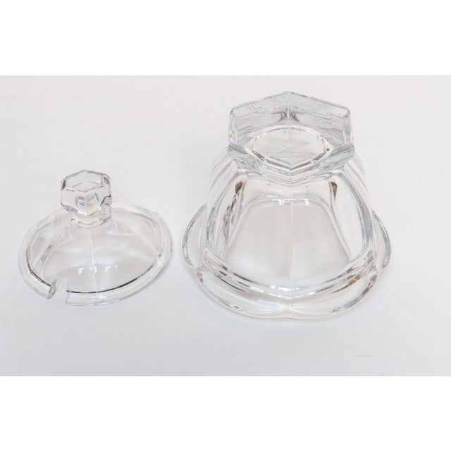 Glass Vintage Baccarat Harcourt Missouri Crystal Lidded Sugar Bowl For Sale - Image 7 of 13