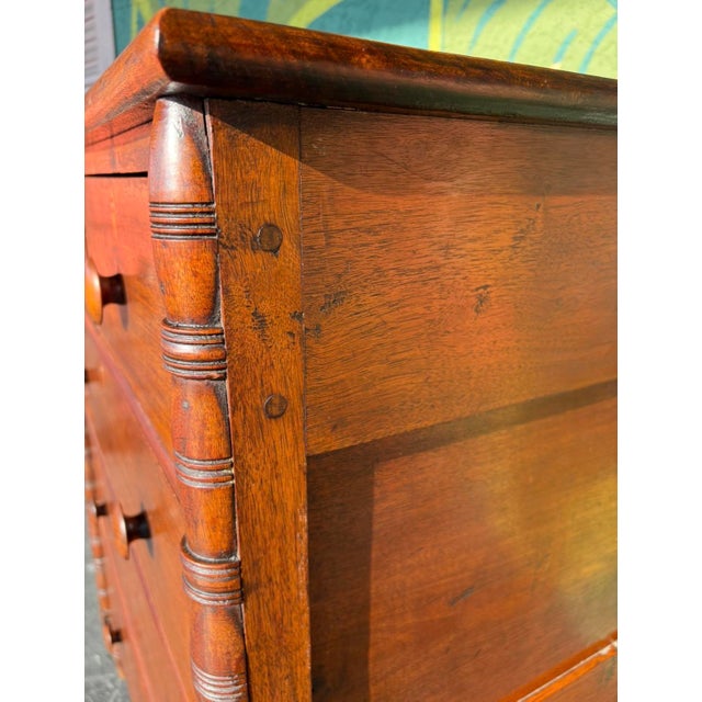 Antique American Sheraton Tallboy For Sale - Image 9 of 16
