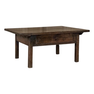 Antique 18th Century Country French Rustic Farmhouse Coffee Table For Sale