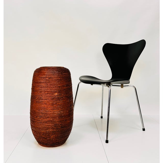 Mid-Century Modern Large Handcrafted Fire Clay Ceramic Art Floor Vase from Spara Keramik, Germany, 1950s For Sale - Image 3 of 18