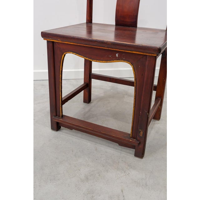Vintage Wood Chinese Chair For Sale - Image 6 of 10