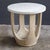 Formed Wood Creates A Casual Open Barrel Design In A Light Oatmeal Finish, Topped With Natural Faux Limestone. True To The...
