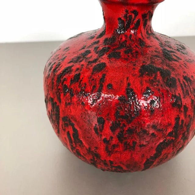 Fat Lava Pottery Vase from Gräflich Ortenburg, Germany, 1960s For Sale - Image 3 of 16